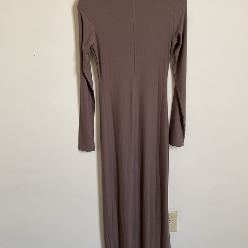 SKIMS Long Sleeve Brown Dress - Picture 4 of 4